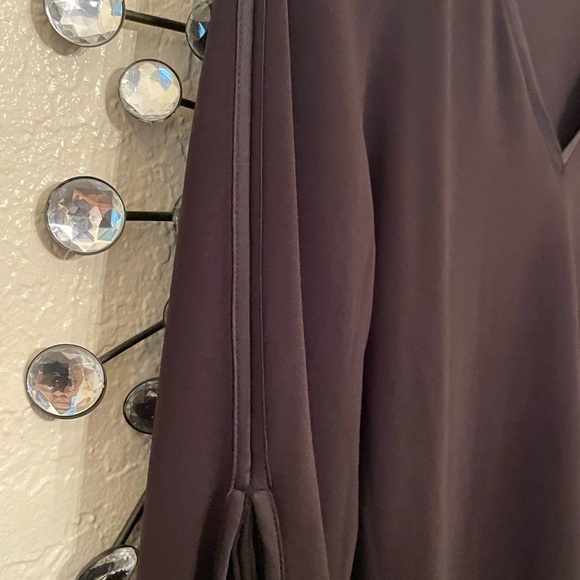 White House Black Market Woman’s Black Long Flutter Sleeve Top size smalll - Picture 7 of 16